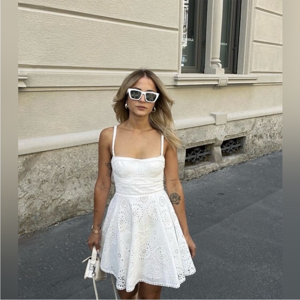 NWT $89 Zara white dress size S 2784/019 - Picture 4 of 13